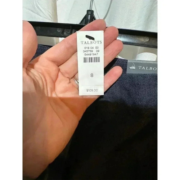 NWT Talbots New Port Pant  Dark Blue Dress Pant 8 Straight Leg Trouser Workwear - Picture 6 of 8